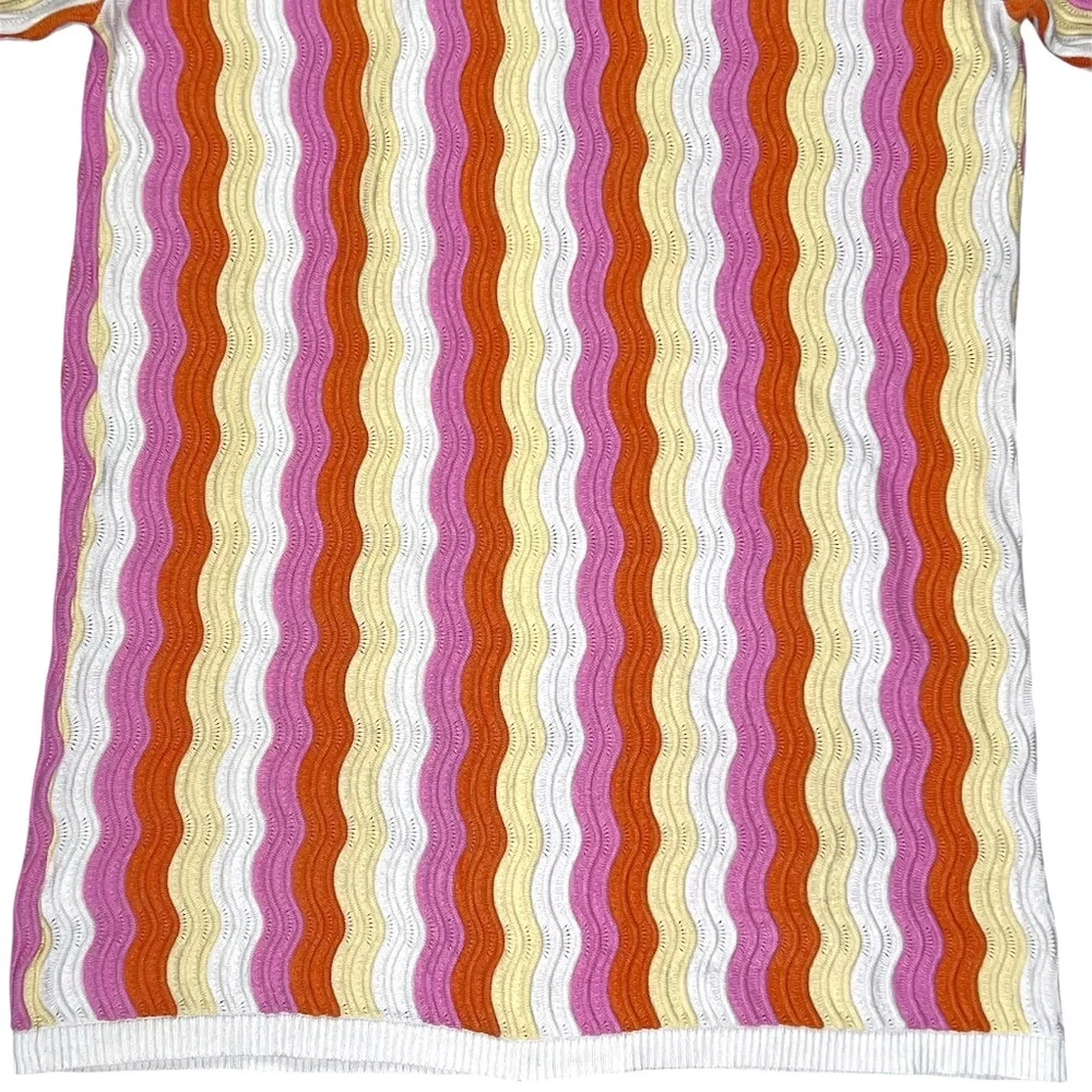 YLLW The Label Felix Knit Striped Mini Dress in Sorbet Size S/M - Picture 12 of 13
